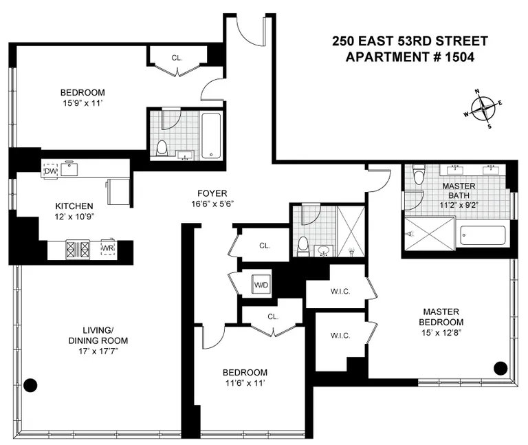 250 East 53rd Street, 1504 | floorplan | View 18