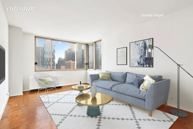 New York City Real Estate | View 350 West 50th Street, 24H | 24H LIVINGFinal | View 16