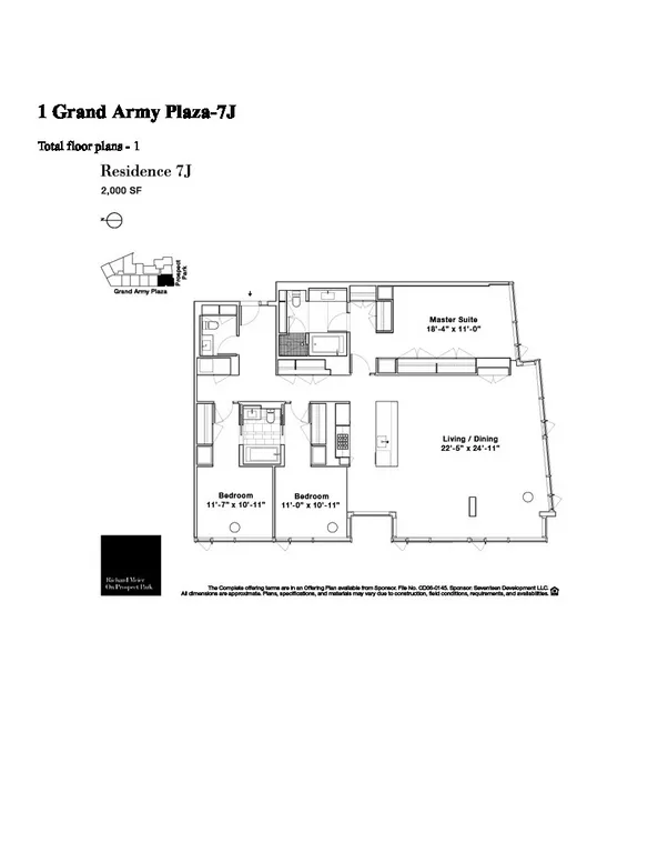 1 Grand Army Plaza, 7J | floorplan | View 6