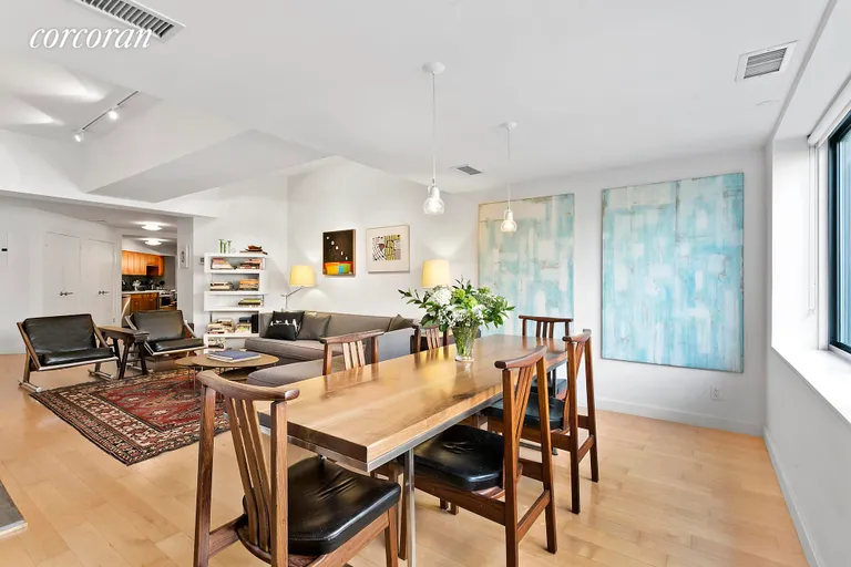 New York City Real Estate | View 117 Sterling Place, 11 | Serene dining area has leafy views! | View 2