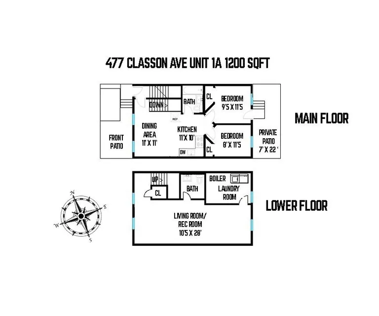 477 Classon Avenue, 1A | floorplan | View 14