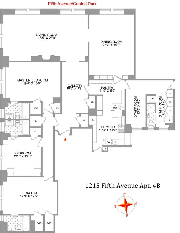 1215 Fifth Avenue, 4B | floorplan | View 21