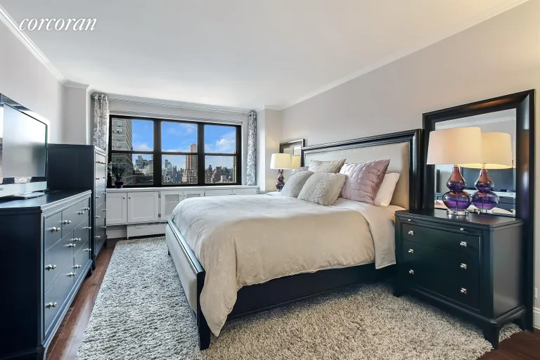New York City Real Estate | View 340 East 80th Street, PHV | Master Bedroom with big western views | View 5