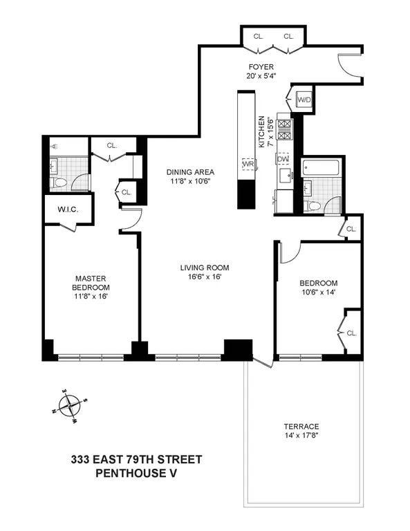 340 East 80th Street, PHV | floorplan | View 9