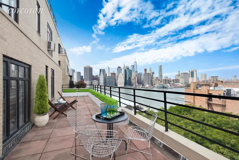 New York City Real Estate | View 160 Columbia Heights, 9B | Extraordinary Views from Expansive Private Terrace | View 3