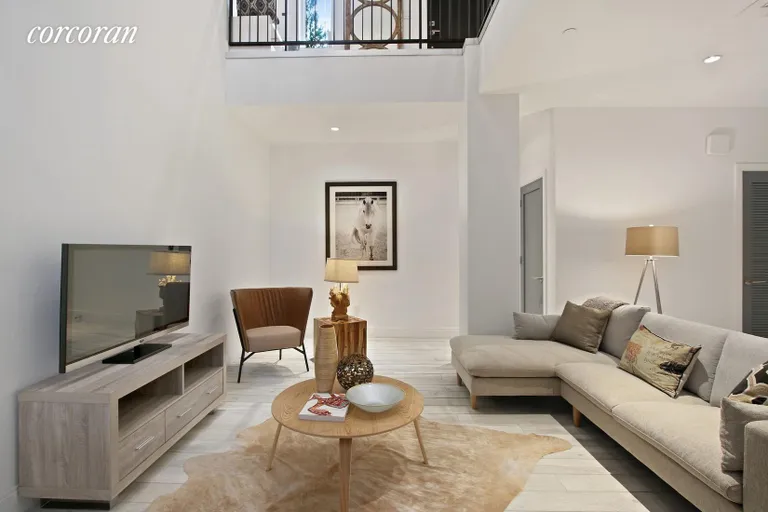 New York City Real Estate | View 43 Dean Street | Media room with double height ceiling | View 3