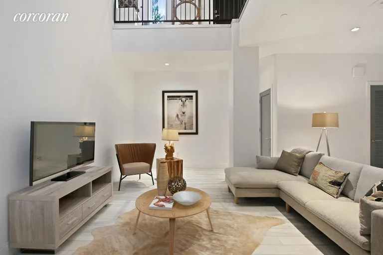 New York City Real Estate | View 45 Dean Street | Media room with double height ceiling | View 16