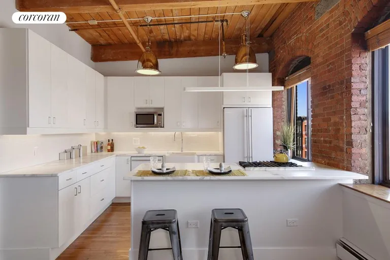 New York City Real Estate | View 420 12th Street, J-4L | Loft Style Chefs Kitchen  | View 2