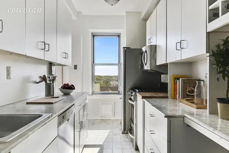 New York City Real Estate | View 1 Plaza Street West, 10B | Windowed Kitchen | View 3