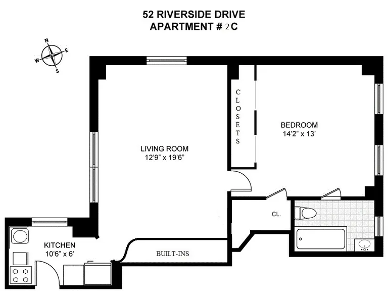 52 Riverside Drive, 2C | floorplan | View 7