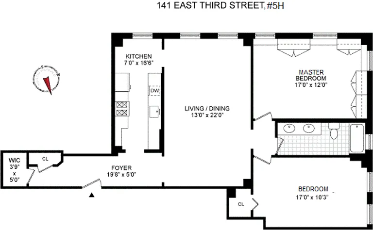 141 East 3rd Street, 5H | floorplan | View 9