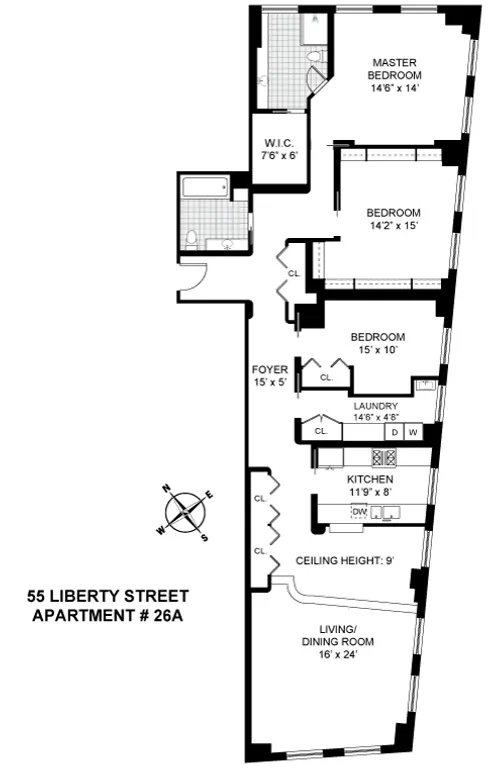 55 Liberty Street, 26A | floorplan | View 10