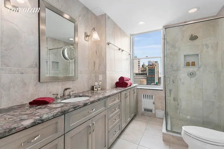 New York City Real Estate | View 55 Liberty Street, 26A | Master Bathroom | View 4