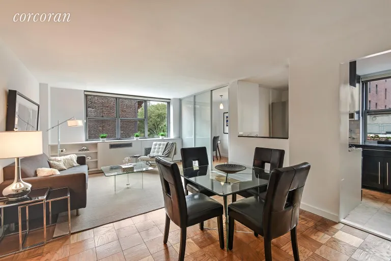 New York City Real Estate | View 32 Gramercy Park South, 6L | Kitchen / Living Room | View 2