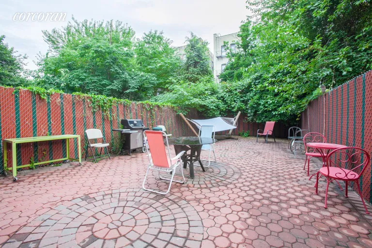 New York City Real Estate | View 466 Prospect Place, 2A | Shared backyard with Gas BBQ and Hammock!  | View 11