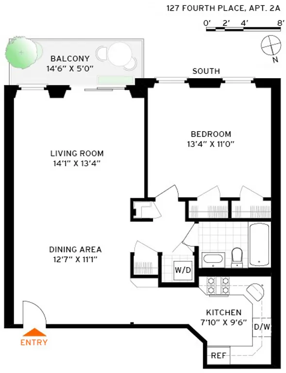 127 4th Place, 2A | floorplan | View 8