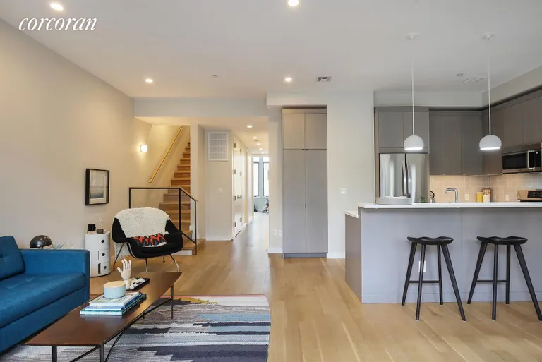 New York City Real Estate | View 755 Hart Street, 2 | Kitchen / Living Room | View 3