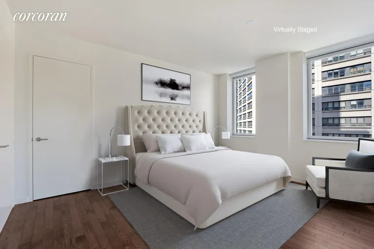 New York City Real Estate | View 285 West 110th Street, 3B | Virtually Staged Master Bedroom | View 3