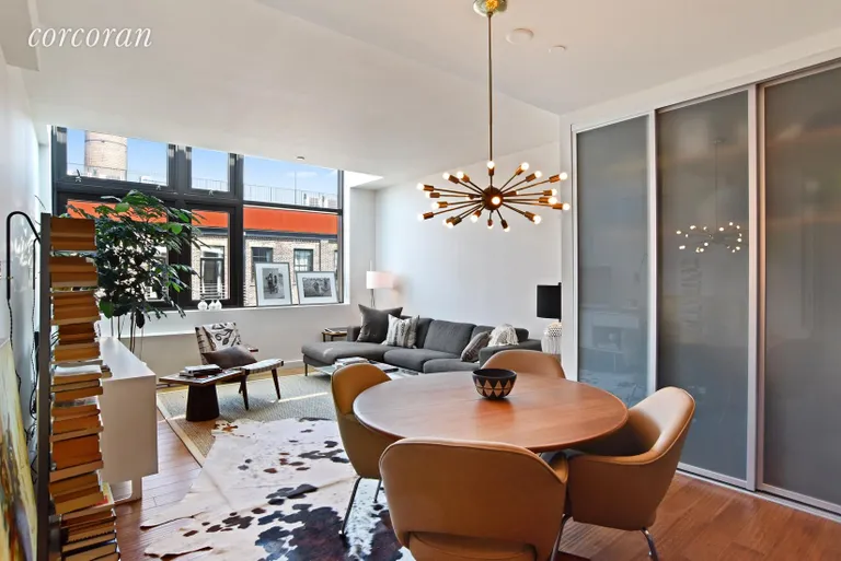 New York City Real Estate | View 70 Berry Street, 6D | Living & Dining Area | View 2
