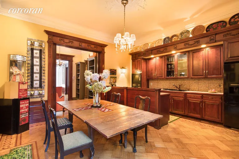 New York City Real Estate | View 106 Prospect Park West, 1 | Dining room and open kitchen | View 4