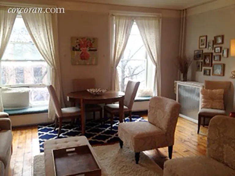 New York City Real Estate | View 179 Lafayette Avenue, 2 | Living Room with Dining aArea | View 2