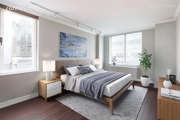 New York City Real Estate | View 275 Greenwich Street, 10A | Master bedroom with south and east exposures | View 4