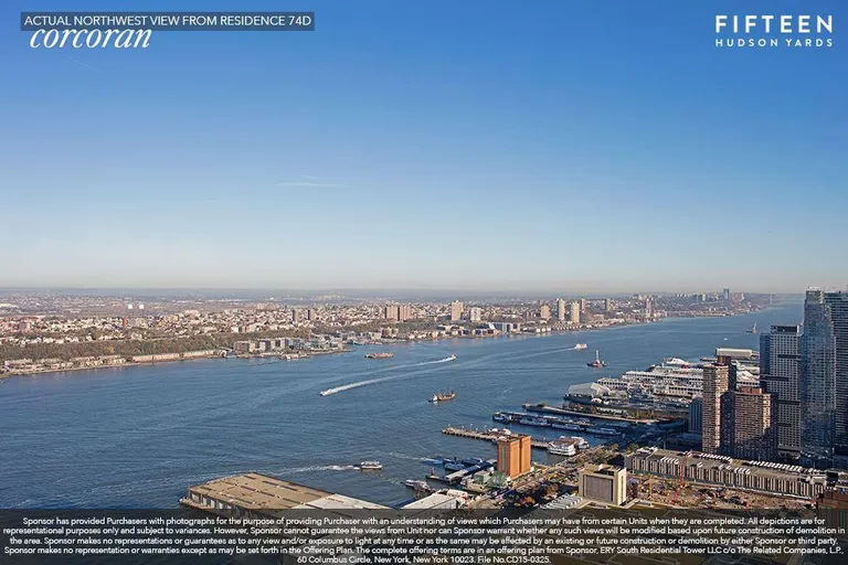 New York City Real Estate | View 15 Hudson Yards, 79D | Northwest View | View 2