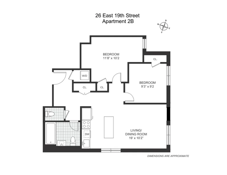 26 East 19th Street, 2B | floorplan | View 1