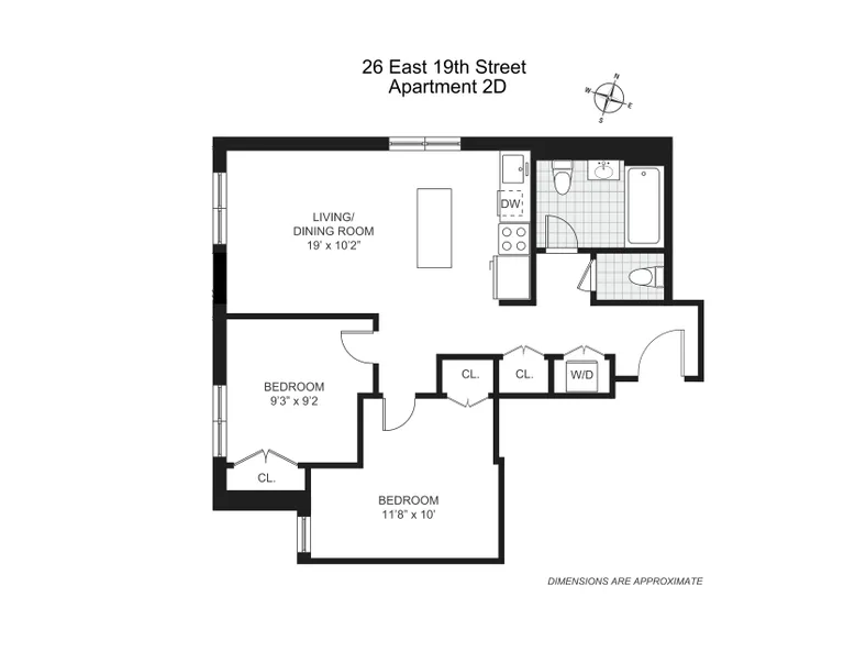 26 East 19th Street, 2D | floorplan | View 1