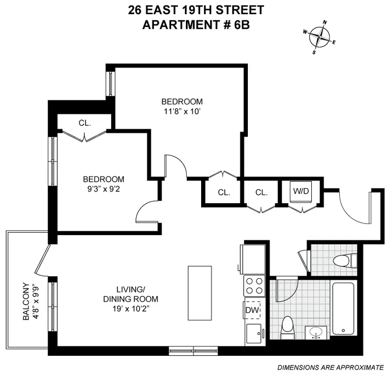 26 East 19th Street, 6B | floorplan | View 7
