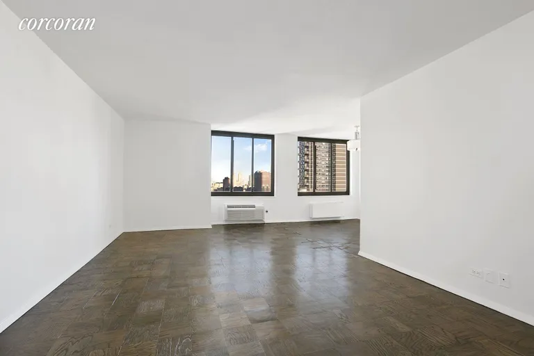 New York City Real Estate | View 115 East 87th Street, 19B | Large Living Room w/closets | View 2