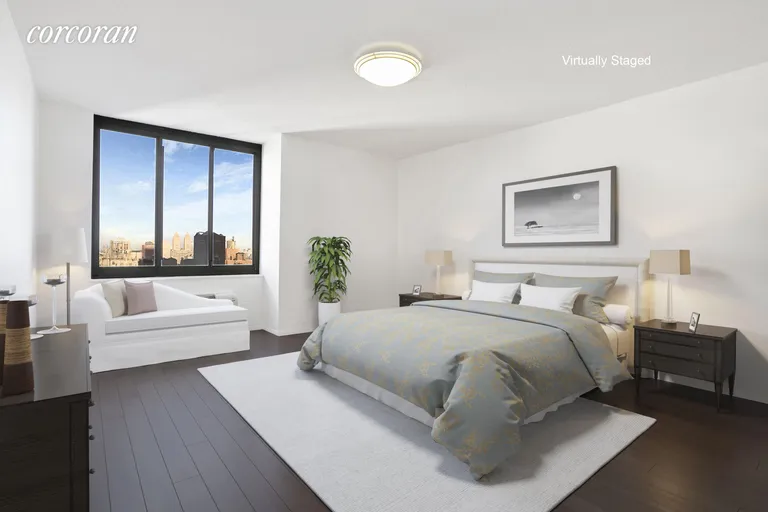 New York City Real Estate | View 115 East 87th Street, 19B | Virtual Master Suite with WIC, seating area & Bath | View 9