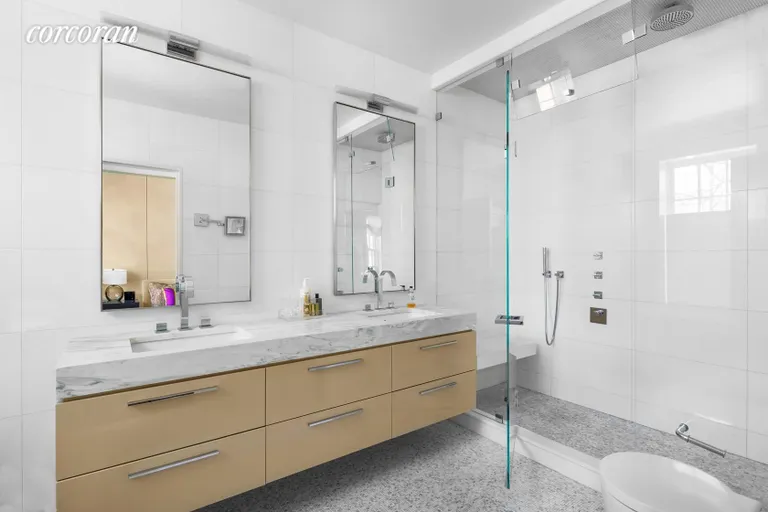 New York City Real Estate | View 16 Sidney Place | Soaking tub, steam shower, dual sinks... | View 6