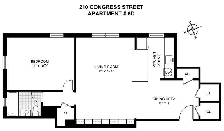 220 Congress Street, 6D | floorplan | View 8