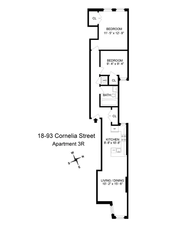 18-93 Cornelia Street, 3R | floorplan | View 6