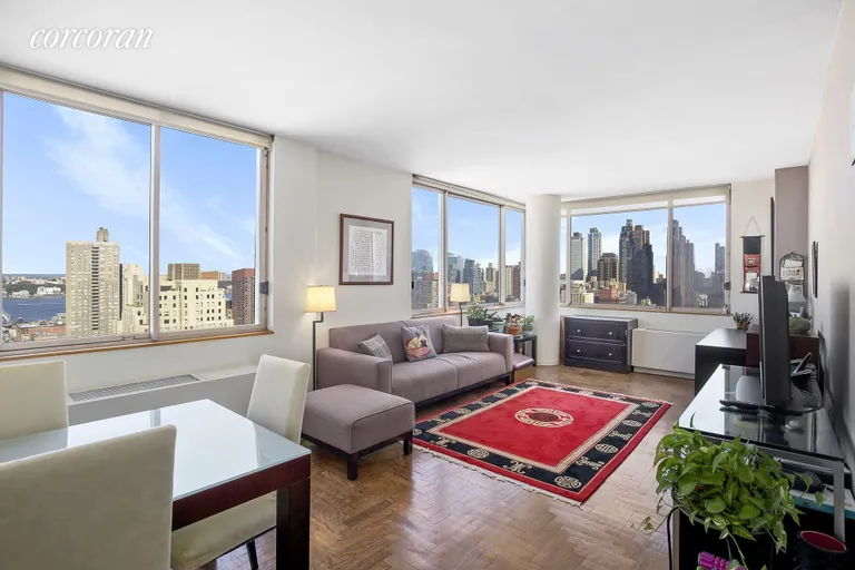 New York City Real Estate | View 350 West 50th Street, 28F | 2 Beds, 2 Baths | View 1