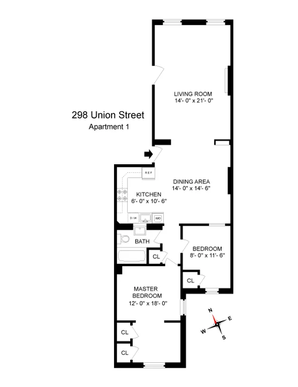 298 Union Street, 1 | floorplan | View 5