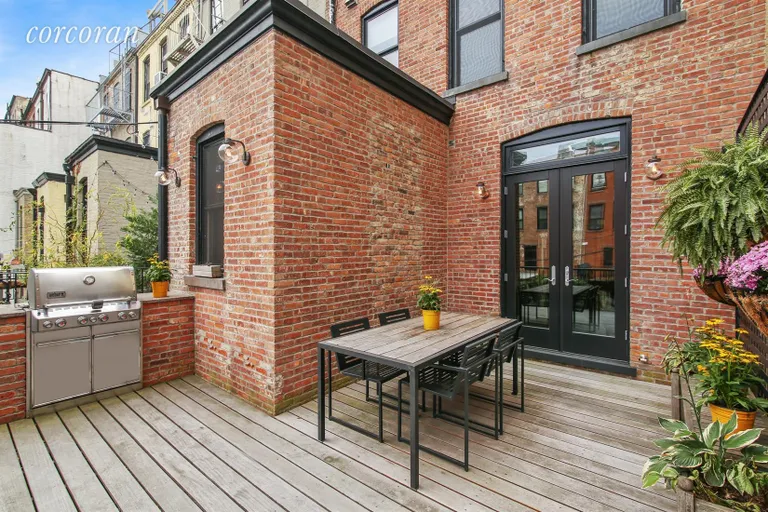 New York City Real Estate | View 587 6th Street | Deck with Built-In Grill | View 13