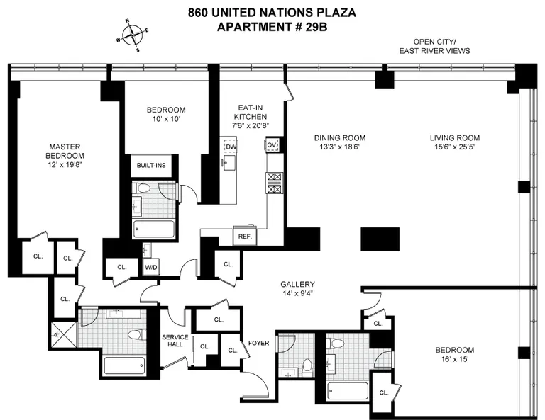 860 United Nations Plaza, 29B | floorplan | View 9