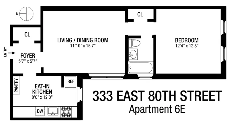 333 East 80th Street, 6E | floorplan | View 9