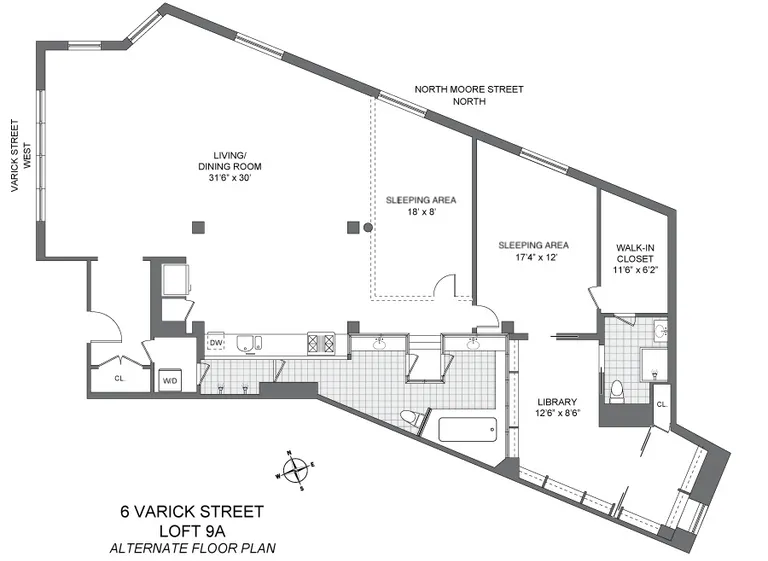 6 Varick Street, 9A | floorplan | View 8