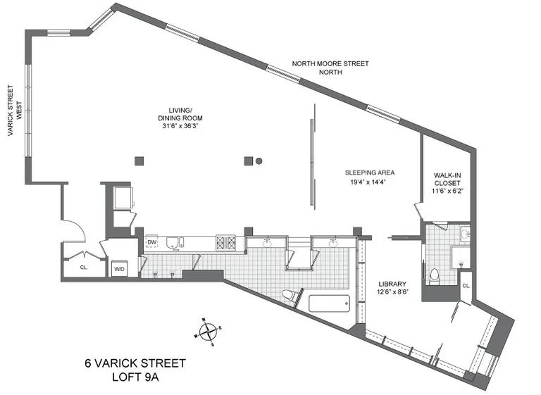 6 Varick Street, 9A | floorplan | View 7