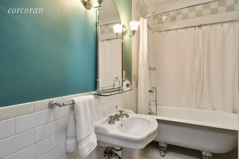 New York City Real Estate | View 110 Vanderbilt Street | Renovated bathroom with custom-made clawfoot tub | View 8