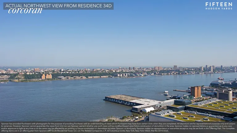 New York City Real Estate | View 15 Hudson Yards, 34D | Northwest View | View 2