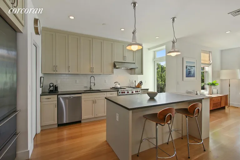 New York City Real Estate | View 202 President Street, 3 | Huge open kitchen with adjacent balcony | View 4