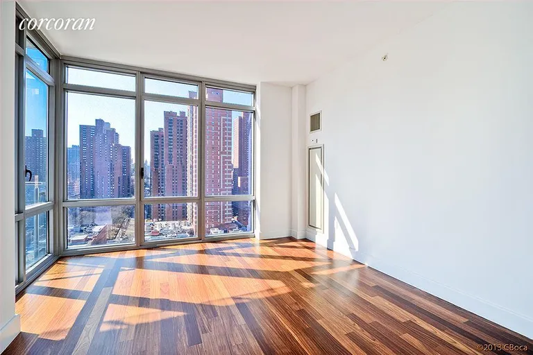 New York City Real Estate | View 333 East 91st Street, 19D | Second Bedroom with South & West open city views | View 7