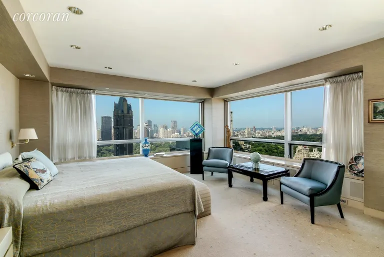 New York City Real Estate | View 500 Park Avenue, 37 | Master Bedroom w sweeping NW Park views | View 5