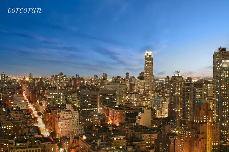 New York City Real Estate | View 500 Park Avenue, 37 | Northern Expansive Park Avenue View at Night | View 17