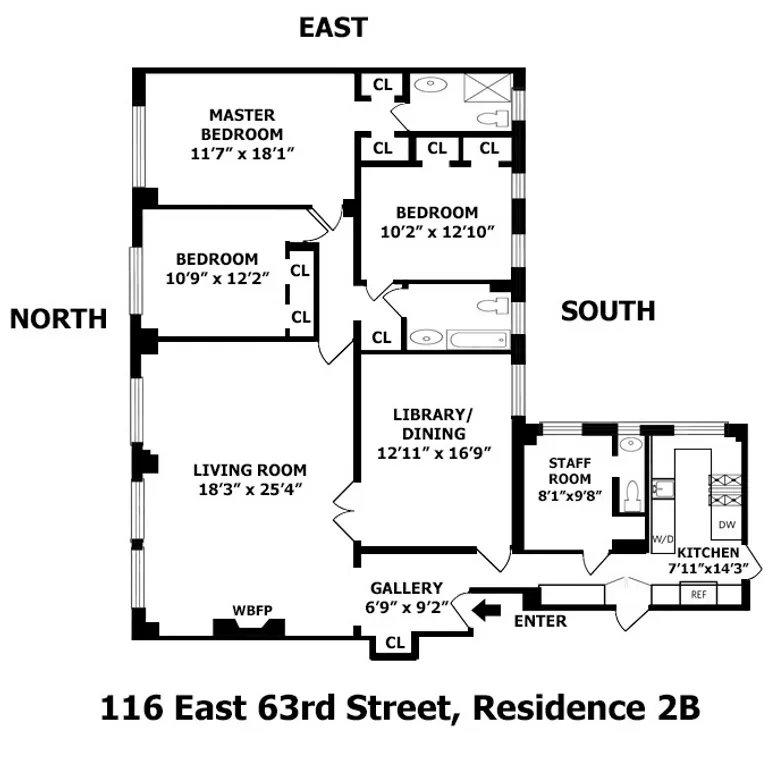 116 East 63rd Street, 2B | floorplan | View 9