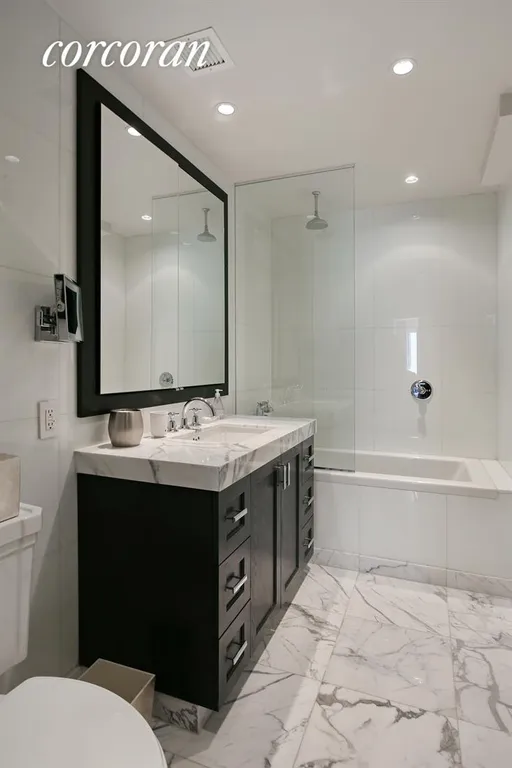 New York City Real Estate | View 333 Rector Place, PH6S | 2nd Marble Bathroom | View 8